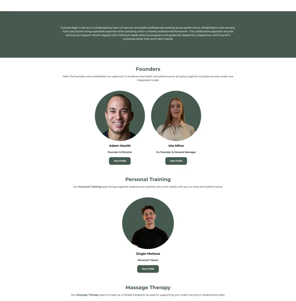 ER Website Team Page